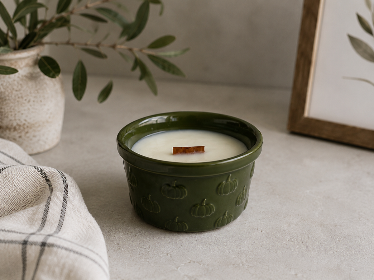 Small Embossed Pumpkin 4.5oz Soy Candle